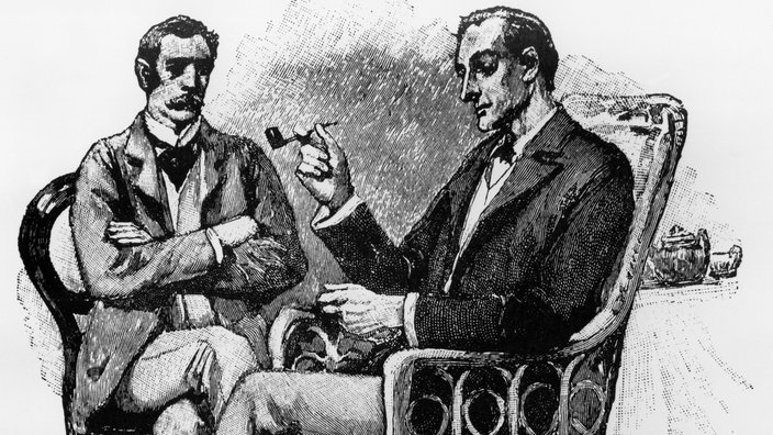 Zeichnung: Sherlock Holmes und Dr. Watson | Bildquelle: akg-images Zeichnung: Sherlock Holmes und Dr. Watson