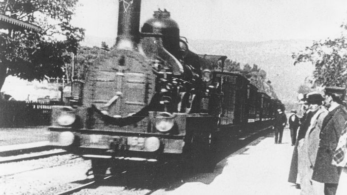 Szenenbild aus Lumières "Die Ankunft eines Zuges" – einem der ersten Kurzfilme der Welt