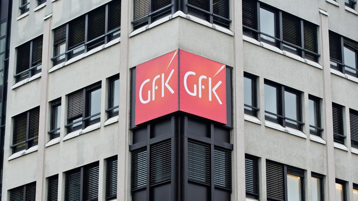 Außenansicht vom Hauptsitz des Marktforschungsunternehmens Gfk (Gesellschaft für Konsumforschung) in Nürnberg (Bayern).