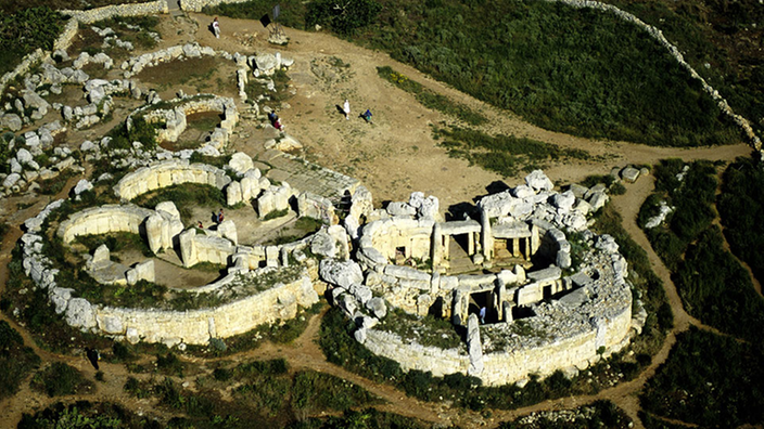 Luftbild einer Ruine