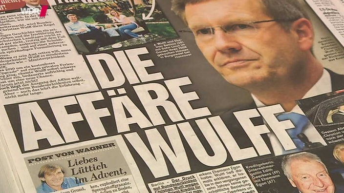 Bildzeitung mit Titel "Die Affäre Wulff"