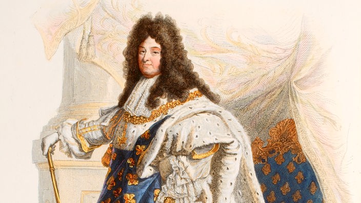 Gemälde mit dem Porträt von Ludwig XIV.