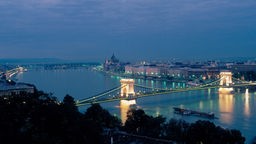 Stadtansicht von Budapest mit Blick auf die Donau