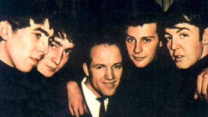 Der junge Horst Fascher mit den Beatles, Anfang der 60er Jahre.