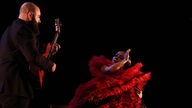 Flamenco-Gitarrist und Flamenco-Tänzerin