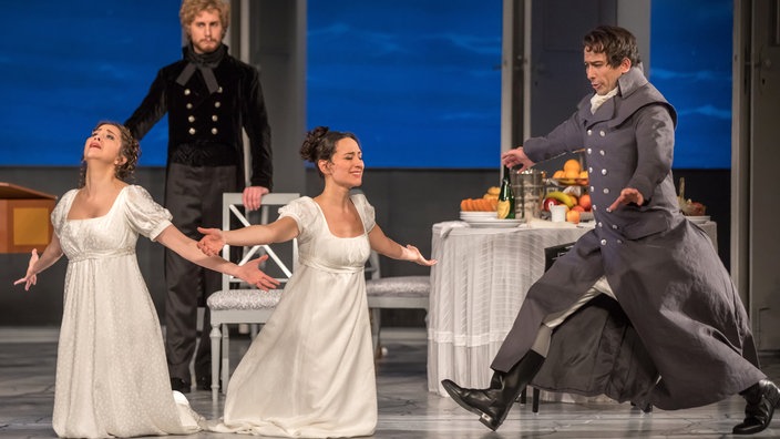 Probe zu Mozarts Oper "Così fan tutte" am Theater Meiningen | Bildquelle: dpa Probe zu Mozarts Oper "Così fan tutte" am Theater Meiningen