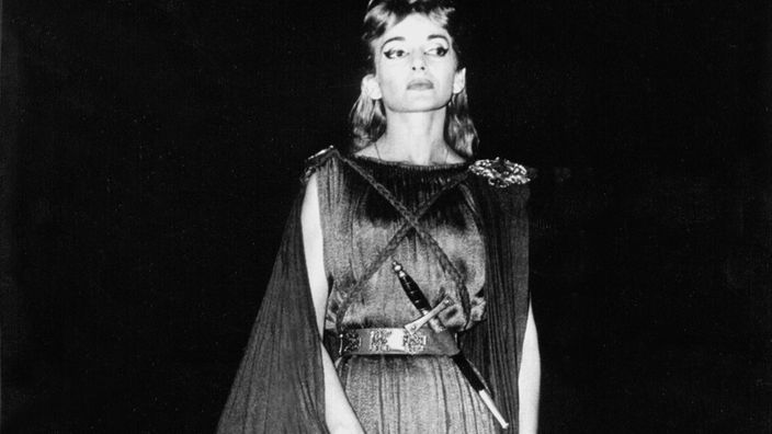 Die italienische Sopranistin griechischer Herkunft, Maria Callas, in der Rolle der Norma in Bellinis gleichnamiger Oper.