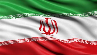 Nahaufnahme der iranischen Flagge