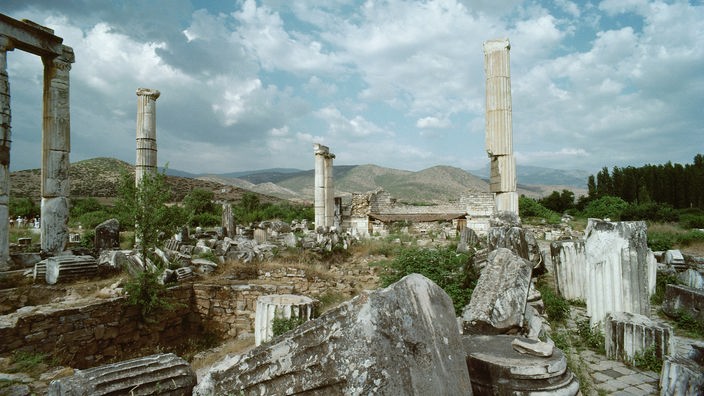 Ruinen des antiken Aphrodite-Tempels in der heutigen Türkei