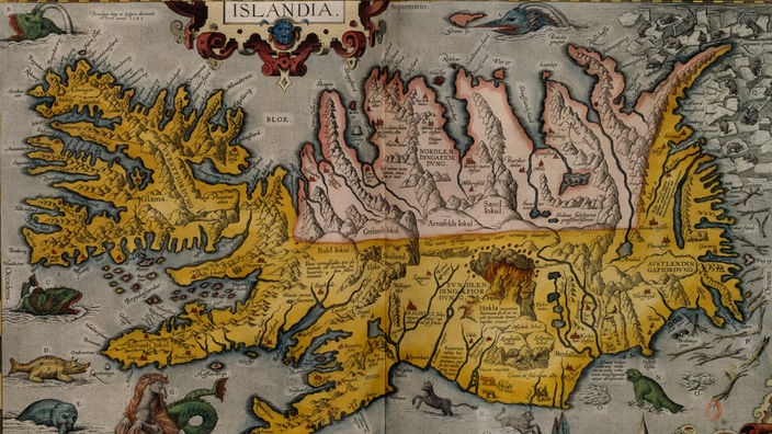 Eine alte Landkarte von Island