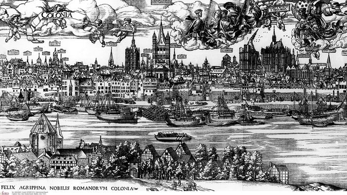 Ansicht der Stadt Köln im Jahr 1531.