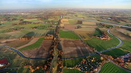 Luftaufnahme von Münsterländer Landschaft