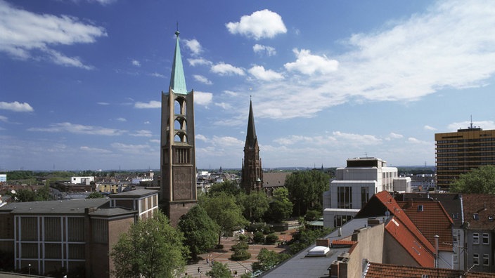 Luftaufnahme von Gelsenkirchen. | Bildquelle: imago Luftaufnahme von Gelsenkirchen.