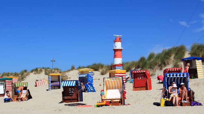 Strand mit Strandkörben auf Borkum