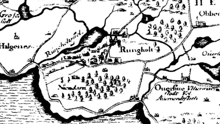 Historische Landkarte von Johannes Mejer aus dem Jahr 1652
