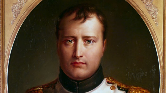 Porträt von Napoleon I. in Uniform.