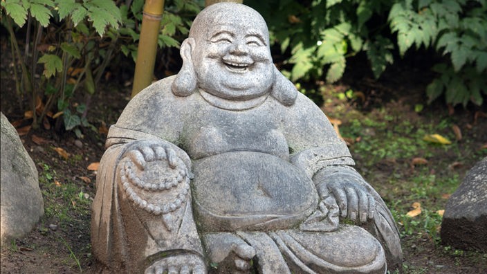 Buddhafigur aus Stein.