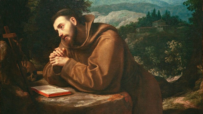 Gemälde: Franz von Assisi betet