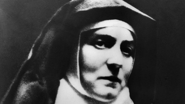 Schwarz-weiß Porträt von Edith Stein