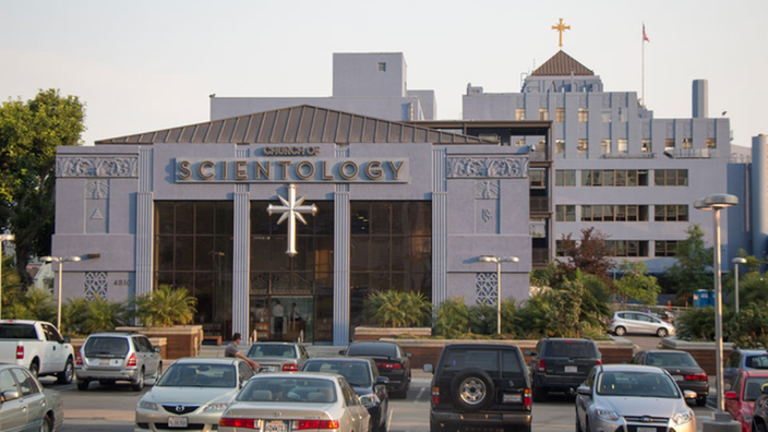 Außenansicht des Scientology-Hauptquartiers in Los Angeles, USA.