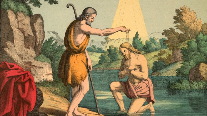 Bibelillustration aus dem 19. Jahrhundert: "Johannes der Täufer"