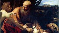 Gemälde: Abraham willseinen Sohn Isaak opfern.