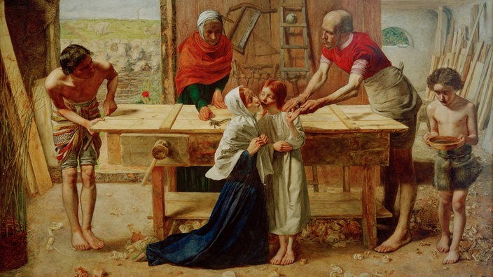Gemälde "Christus im Haus seiner Eltern" von 1849/50 | Bildquelle: akg-images Gemälde "Christus im Haus seiner Eltern" von 1849/50