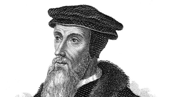 Porträt von Johannes Calvin oder Jean Cauvin, 1509 - 1564