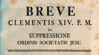 Die Aufhebungsurkunde des Jesuitenordens 1773.