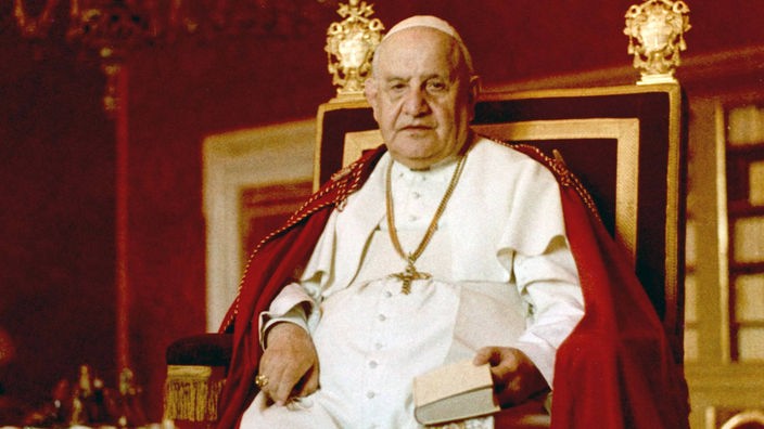 Papst Johannes XXIII. auf dem Papstthron
