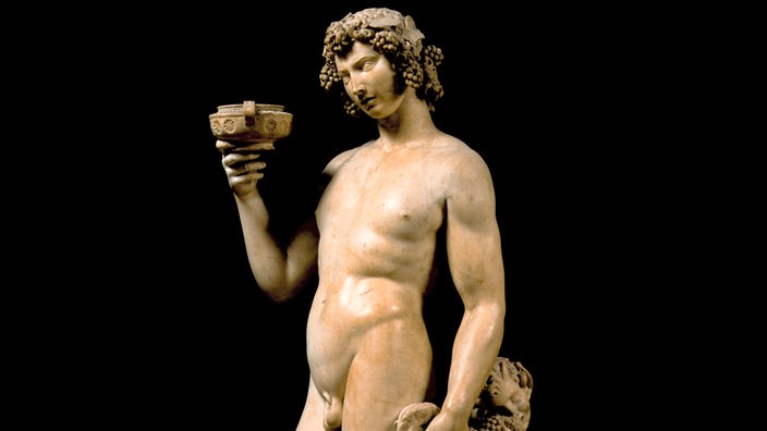 Oberkörper der Skulptur Bacchus von Michelangelo