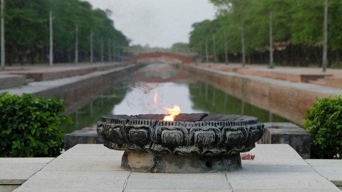 Heilige Stätte am Geburtstort Buddhas in Lumbini, Nepal.