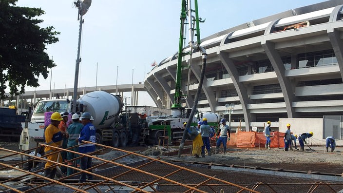 Bauarbeiten am Maracanã-Stadion.