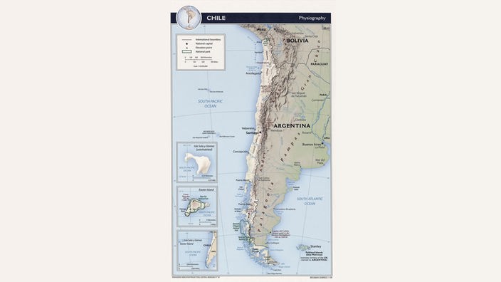 Eine Karte von Chile