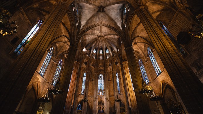 Blick in die Kathedrale von Barcelona
