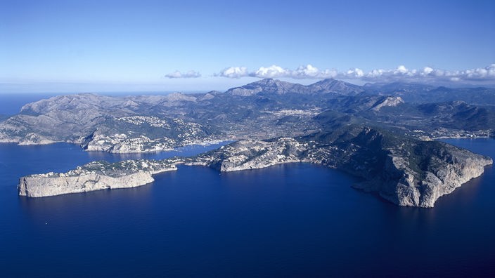 Luftbild der Küste Mallorcas
