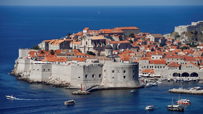 Blick von auf den Altstadtkern von Dubrovnik