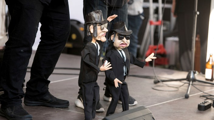 Die "Blues Brothers" als Marionetten