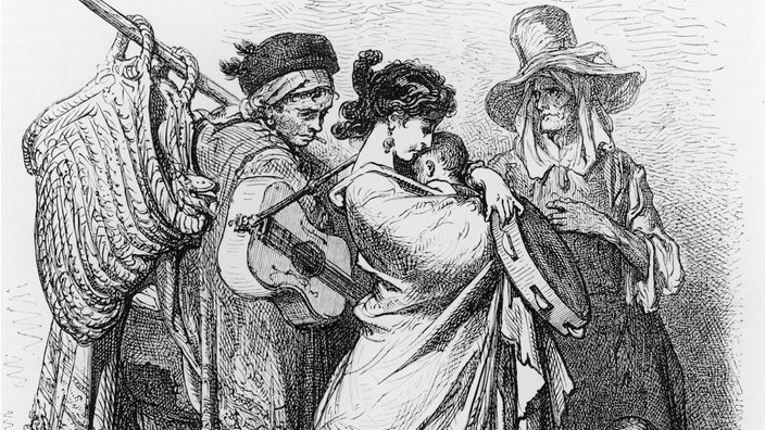 G. Dore: Zigeunerfamilie | Bildquelle: akg G. Dore: Zigeunerfamilie