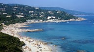 Küstenabschnitt an der Côte d'Azur .