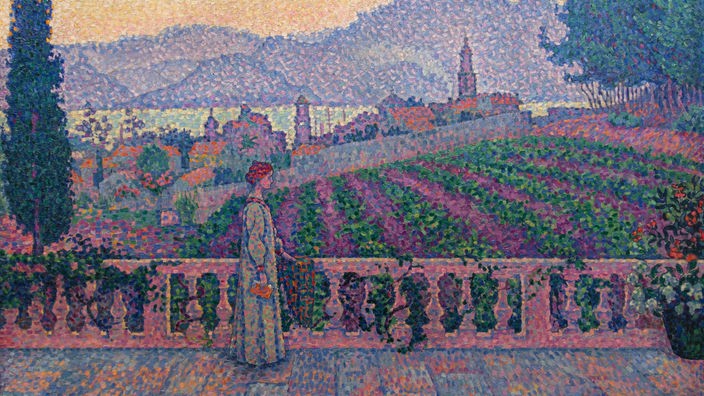 Gemälde "Saint-Tropez, la Terrasse" von Paul Signac (1898)