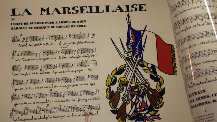 Notenblatt mit der Marseillaise