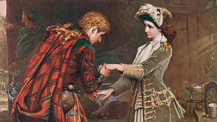 Gemälde von Bonnie Prince Charlie und Flora MacDonald