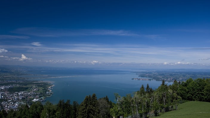 Blick vom Pfänder, Vorarlberg in Österreich Richtung Bodensee
