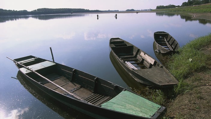 Kleine Boote an der Loire