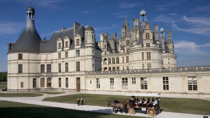 Blick durch den Wald auf Chambord | Bildquelle: WDR / mauritius images Blick durch den Wald auf Chambord