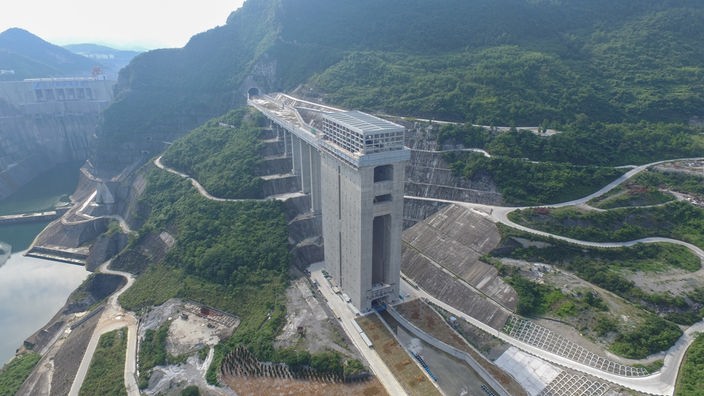 Wasserkraftanlage im chinesischen Wujiang