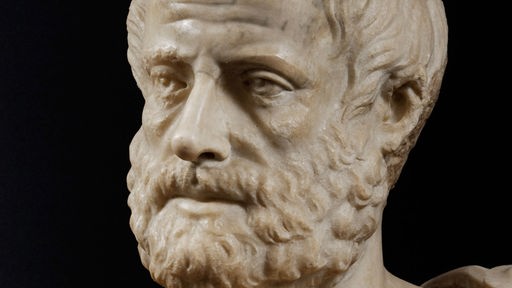Skulptur des griechischen Philosophen und Naturforscher Aristoteles