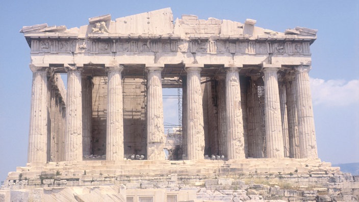 Ein griechischer Tempel.