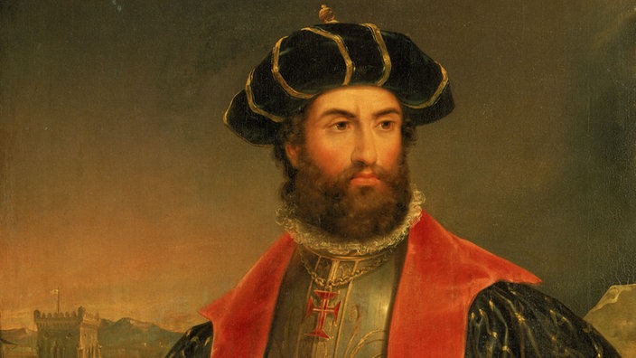 Porträt von Vasco da Gama. | Bildquelle: Interfoto/National Maritime Museum, London Porträt von Vasco da Gama.